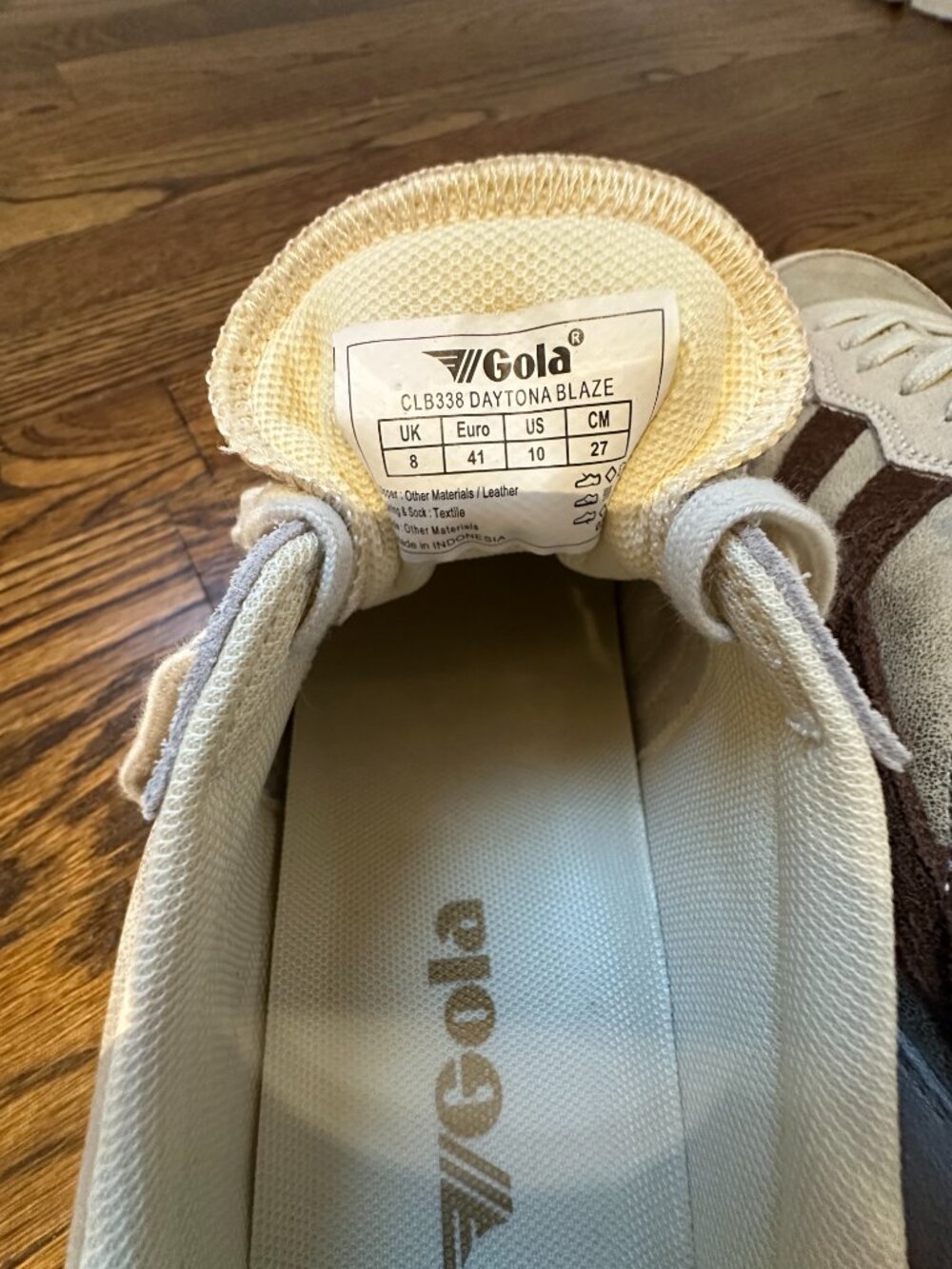 Gola Classics Women's Daytona Blaze Sneakers in Gold/Dark Brown/Cameo - Picture 11 of 11